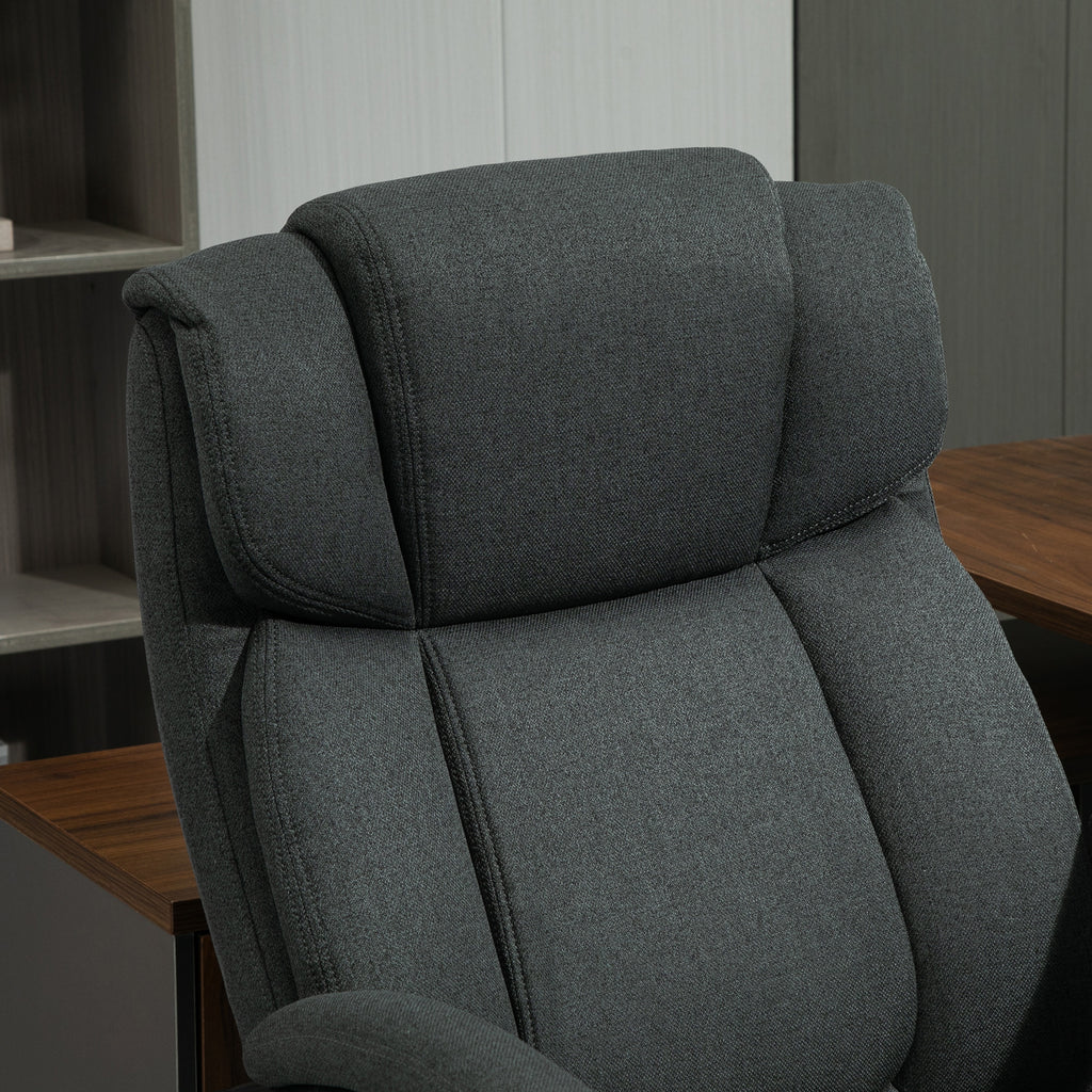 High Back Big and Tall Executive Office Chair 484lbs with Wide Seat, Computer Desk Chair with Linen Fabric, Adjustable Height