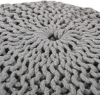Yuny Knitted Cotton 20 x 20 Round Pouf - Grand Goldman Shop
