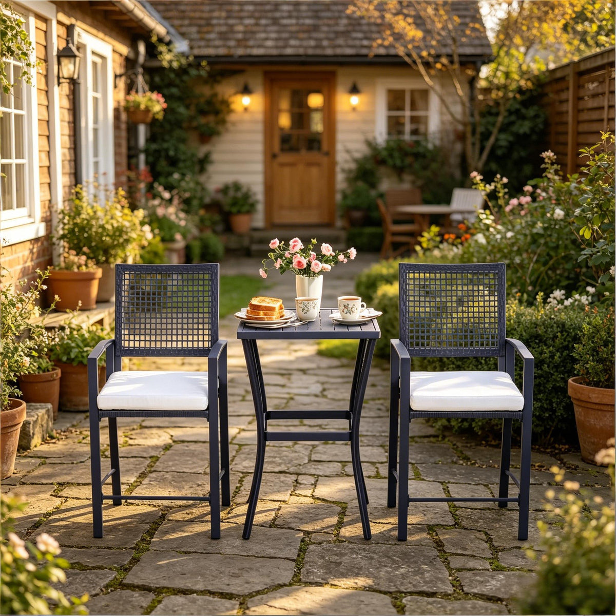 Gartensitzgruppe, Bar-Möbel-Set für den Außenbereich, Konversations-Sitzgruppe