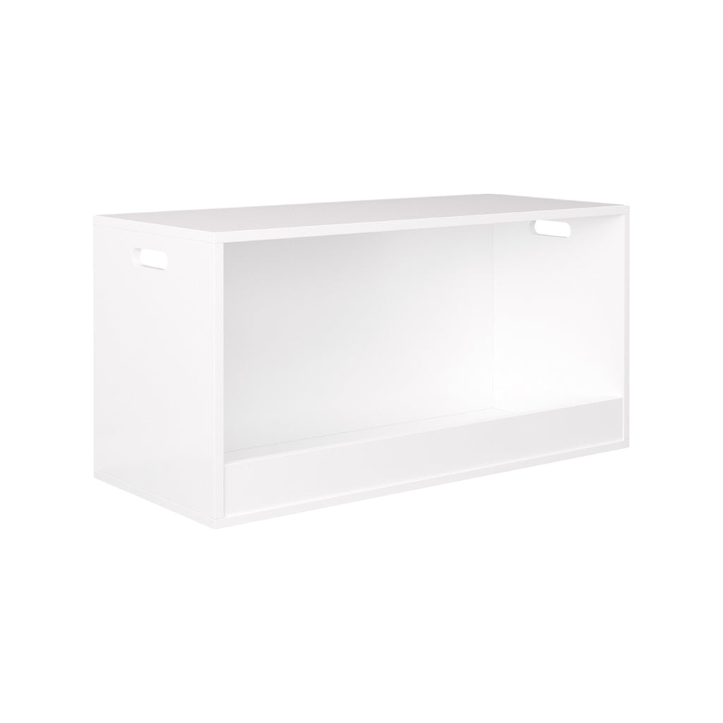 Open Toy Storage Box for Kids, White Wooden Organizer Bin for Plush Toys, Books, Nursery or Playroom Use - Grand Goldman