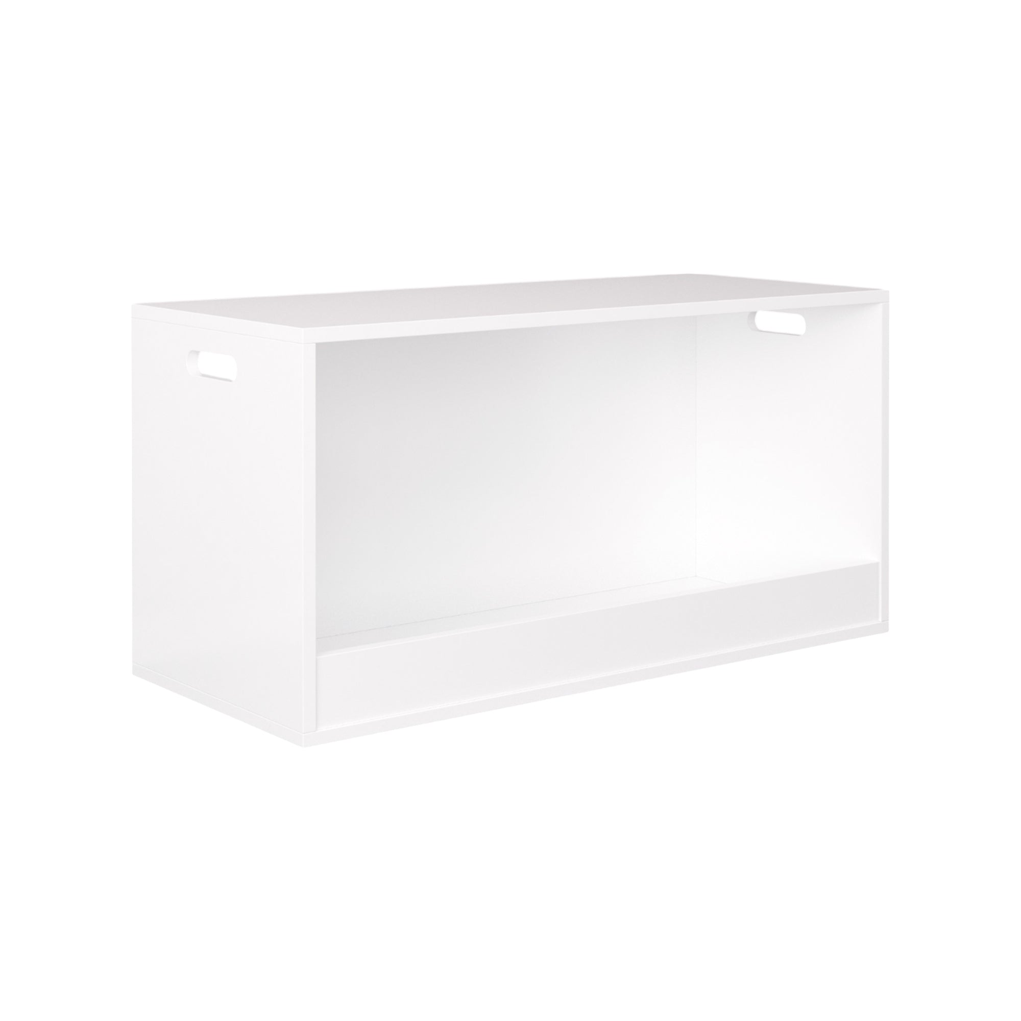 Open Toy Storage Box for Kids, White Wooden Organizer Bin for Plush Toys, Books, Nursery or Playroom Use - Grand Goldman