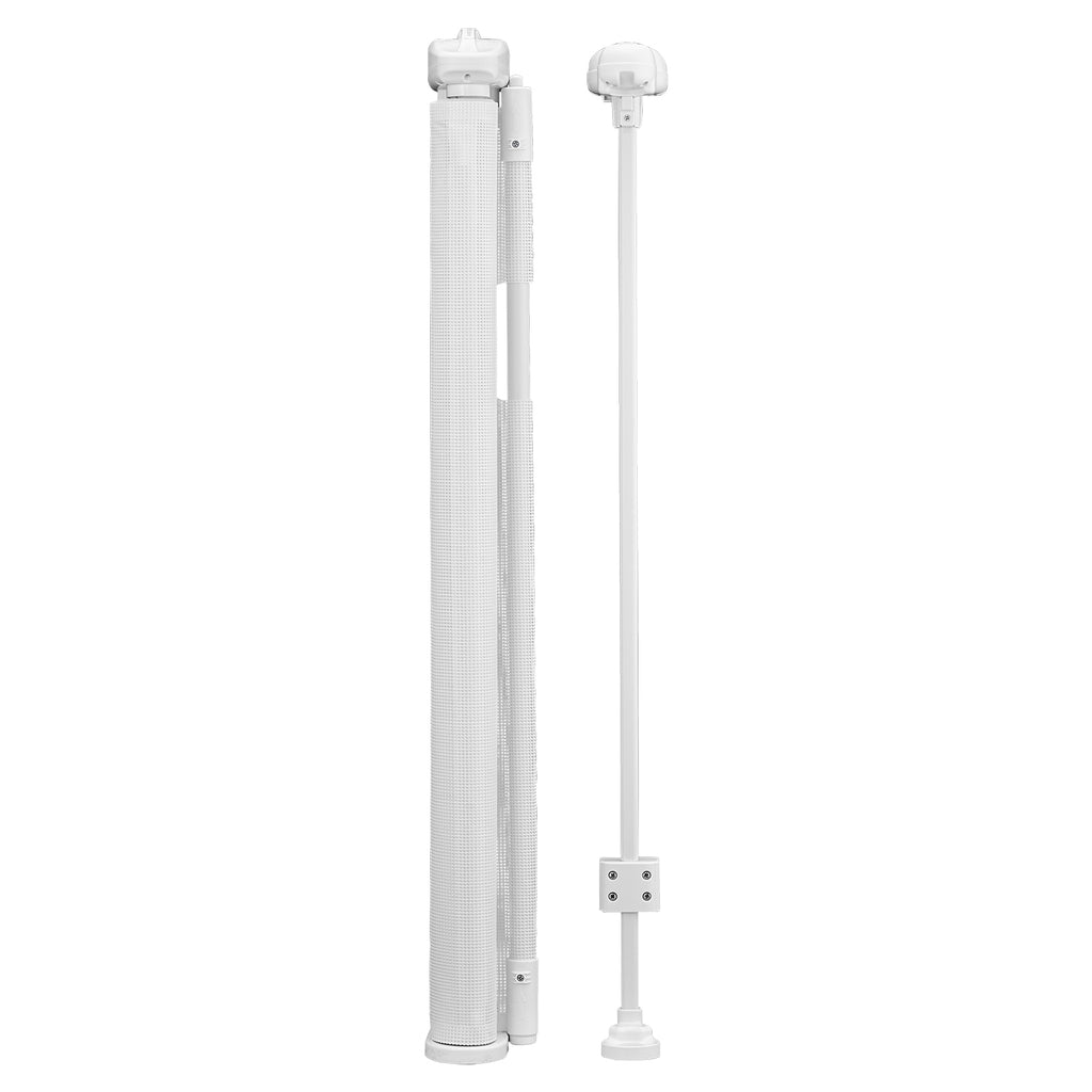 Retractable Baby Gate 34 in Tall Extend to 55 in Wide for Kids or Pets White - Grand Goldman