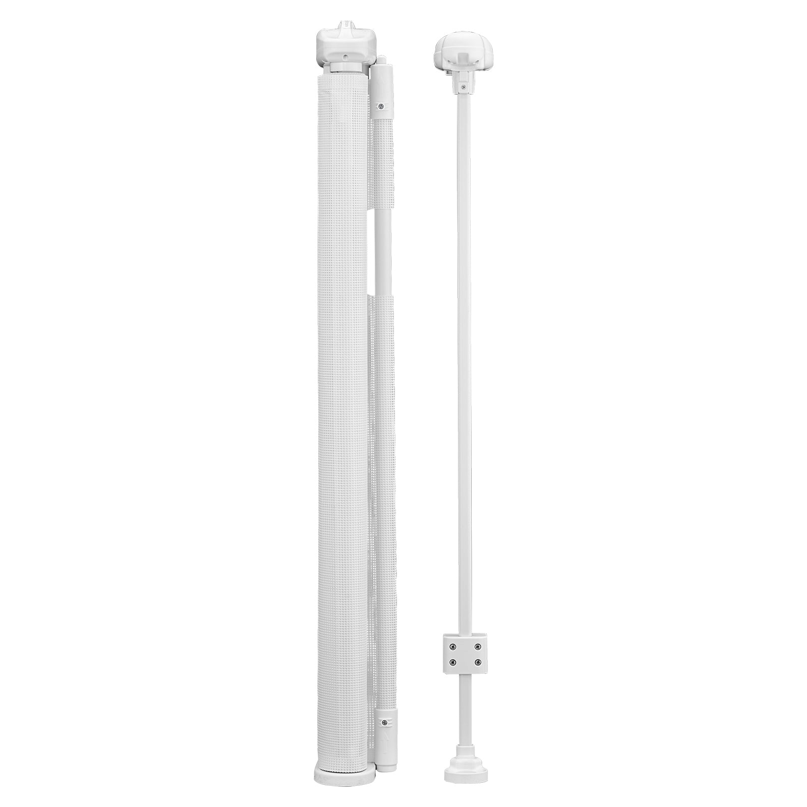 Retractable Baby Gate 34 in Tall Extend to 55 in Wide for Kids or Pets White - Grand Goldman
