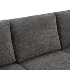 Versatile U-Shaped Sectional Sofa Bed with Storage, Cup Holders, Charging Ports in Grey Chenille - Grand Goldman Shop
