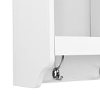 ON-TREND Shoe Storage Bench with Shelves and 4 Hooks, Elegant Hall Tree with Wall Mounted Coat Rack, Entryway Organizer For Hallway, Foyer, Mudroom, White - Grand Goldman Shop
