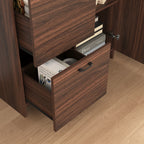 Desk Cabinet, with Storage Drawer & Shelves, Fold-up Desktop, Ideal for Home, Office, Kitchen storage organizer, Dormitory, Small Spaces W31.49'xD13.78'xH47.2' - Grand Goldman Shop
