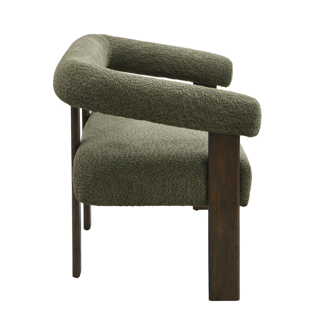 Round armrest loveseat(Green+Brown) - Grand Goldman Shop