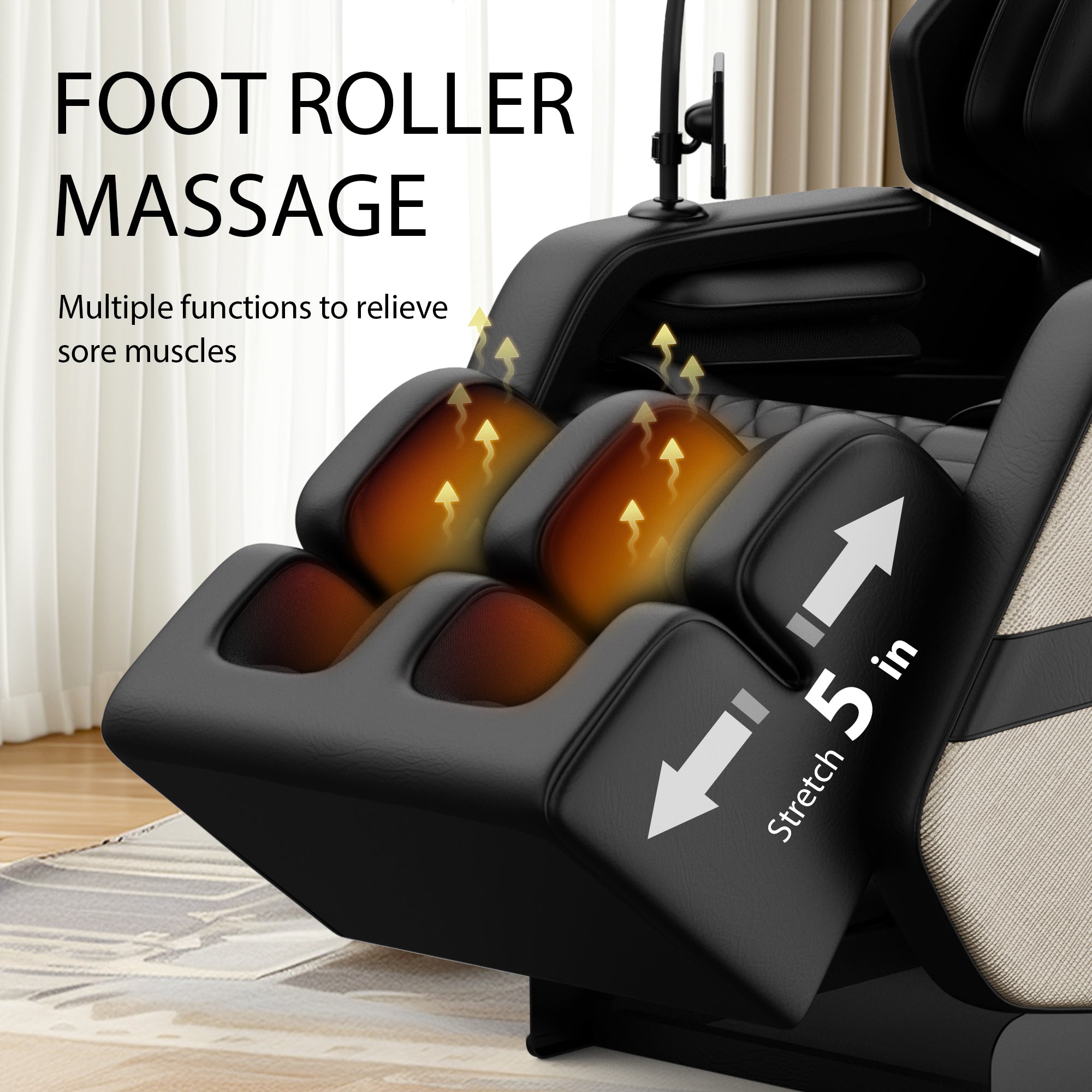 Massage Chair Recliner with Zero Gravity with Full Body Air Pressure - Grand Goldman Shop