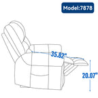 Power Lift Recliner Chair Heat Massage Dual Motor Infinite Position Up to 350 LBS, Genuine Leather, Heavy Duty Motion Mechanism with USB Ports, Black - Grand Goldman Shop