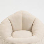 Bedding Bean Bag Sofa Chair with High-Pressure Foam and Footrest, Beige Microfiber - Grand Goldman Shop
