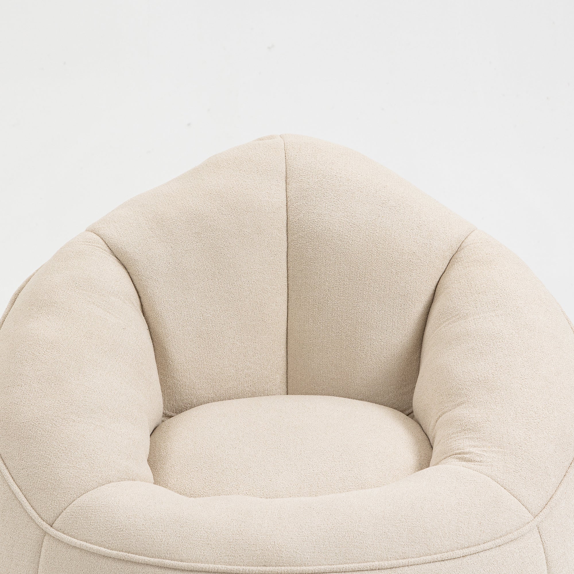 Bedding Bean Bag Sofa Chair with High-Pressure Foam and Footrest, Beige Microfiber - Grand Goldman Shop