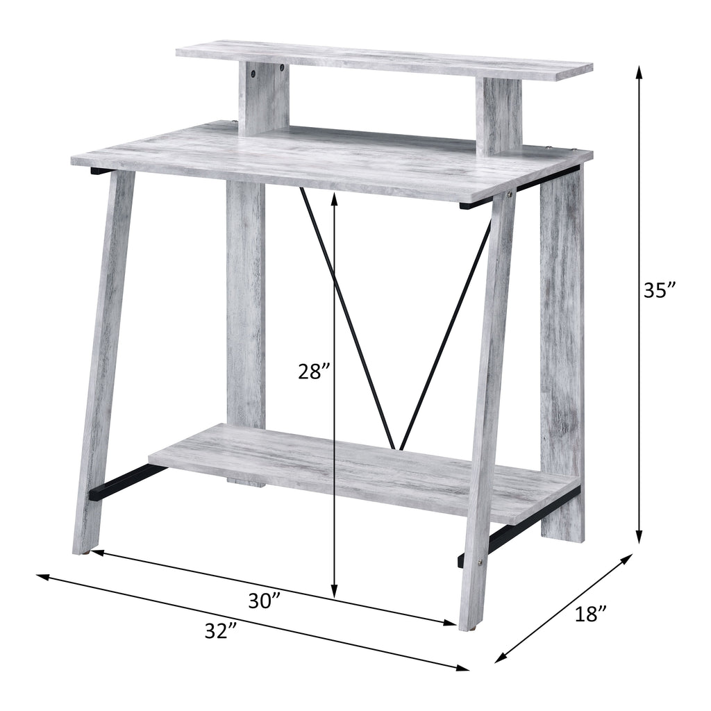 Nypho Antique White & Black Finish Writing Desk | Premium Home Decor - Grand Goldman