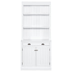 83.4'Tall Bookshelf with 3 pieces LED Lighting, Modern Bookcase with 2 Doors and 1 Drawer,Storage Bookcase with Open Shelves for Living Room,Home Office,White - Grand Goldman Shop