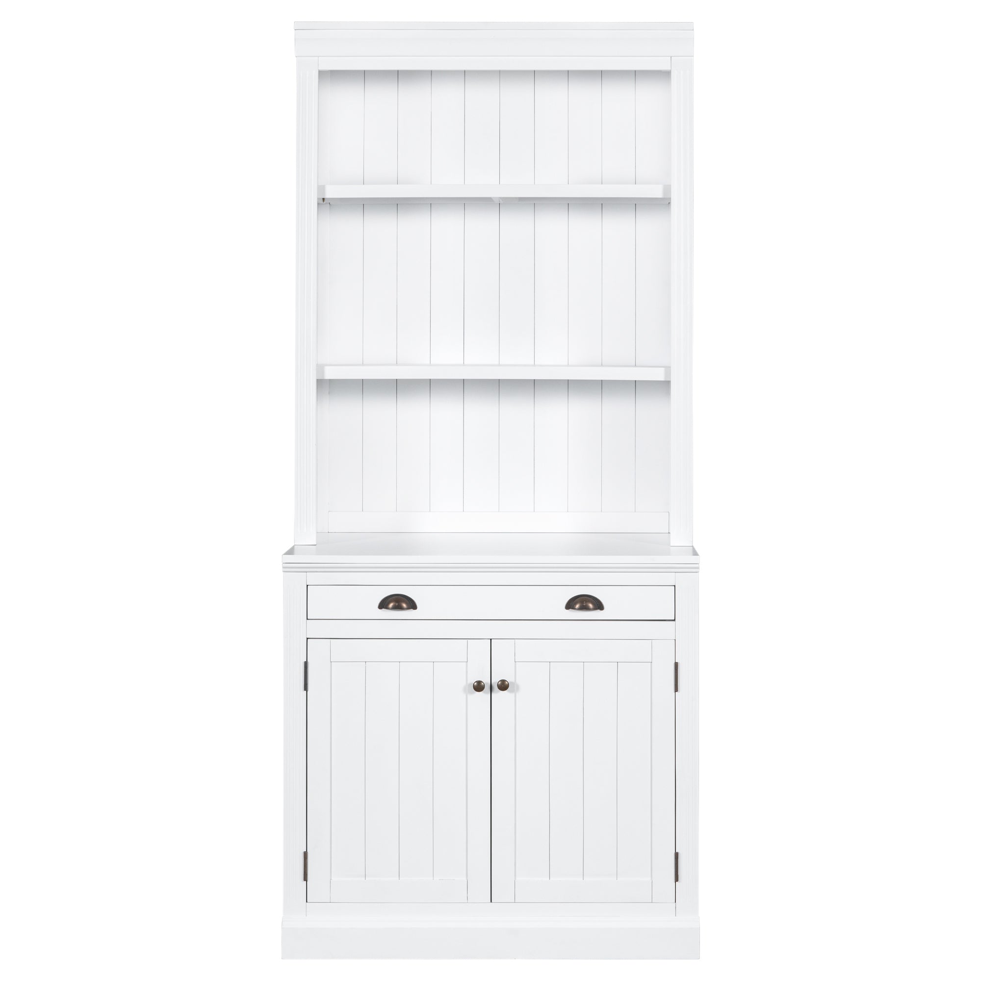 83.4'Tall Bookshelf with 3 pieces LED Lighting, Modern Bookcase with 2 Doors and 1 Drawer,Storage Bookcase with Open Shelves for Living Room,Home Office,White - Grand Goldman Shop