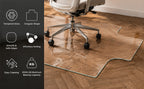 CLEAR Irregular Tempered Glass Chair Mat 36X47 INCH | Premium Home Decor - Grand Goldman