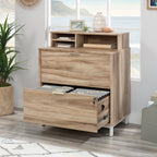 Organizer Hutch with Bookcase, Brown finish | Premium Home Decor - Grand Goldman
