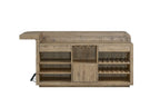 English Knotty Oak Counter Height Bar - Grand Goldman Shop