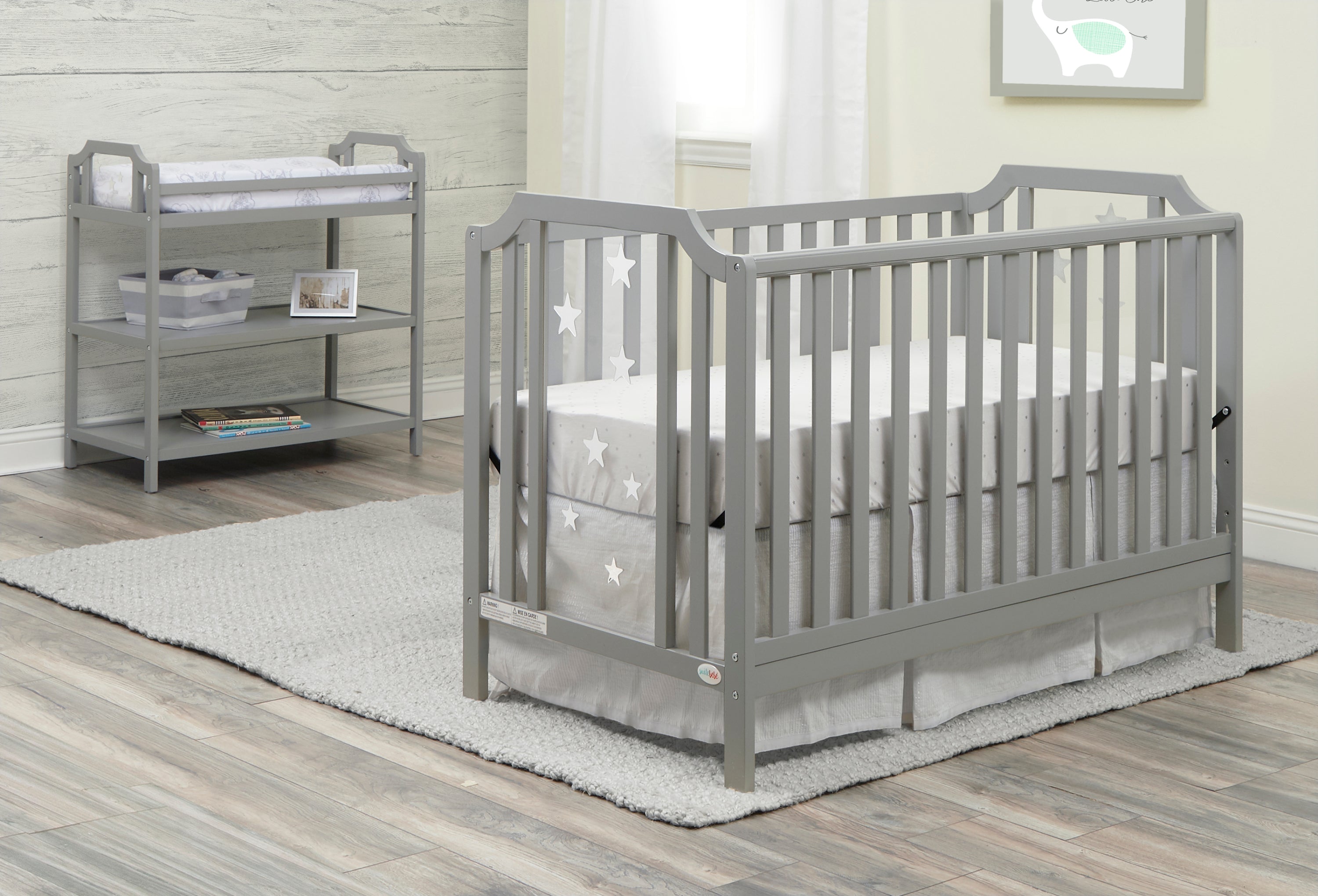 Celeste Changing Table Light Gray | Premium Home Decor - Grand Goldman