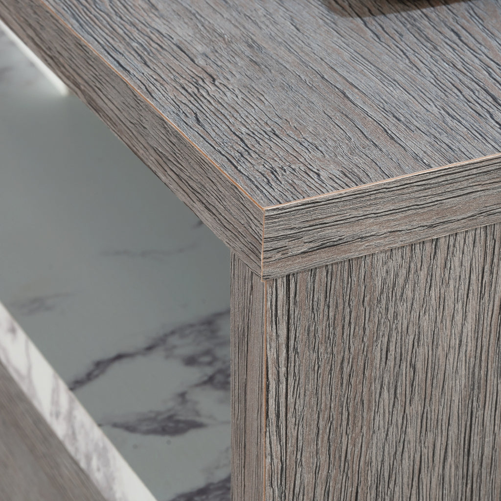 Lateral File with Two Drawers, Medium Gray finish - Grand Goldman