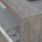 Lateral File with Two Drawers, Medium Gray finish - Grand Goldman