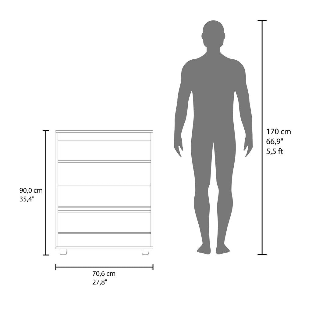 FM FURNITURE North Fork Shoe Rack, Pneumatic Lift-Up Compartment, Dual Doors, White and Natural Oak - Grand Goldman Shop