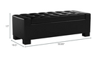 Large 51' Storage Ottoman, Tufted Storage Bench for Living Room, Entryway, or Bedroom - Grand Goldman Shop