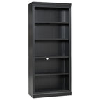 83.4' Tall Wood Bookcase with light strip,5-Tier Decor Bookshelves with Adjustable Shelves,Storage Organizer for CDs/Books/Mo
