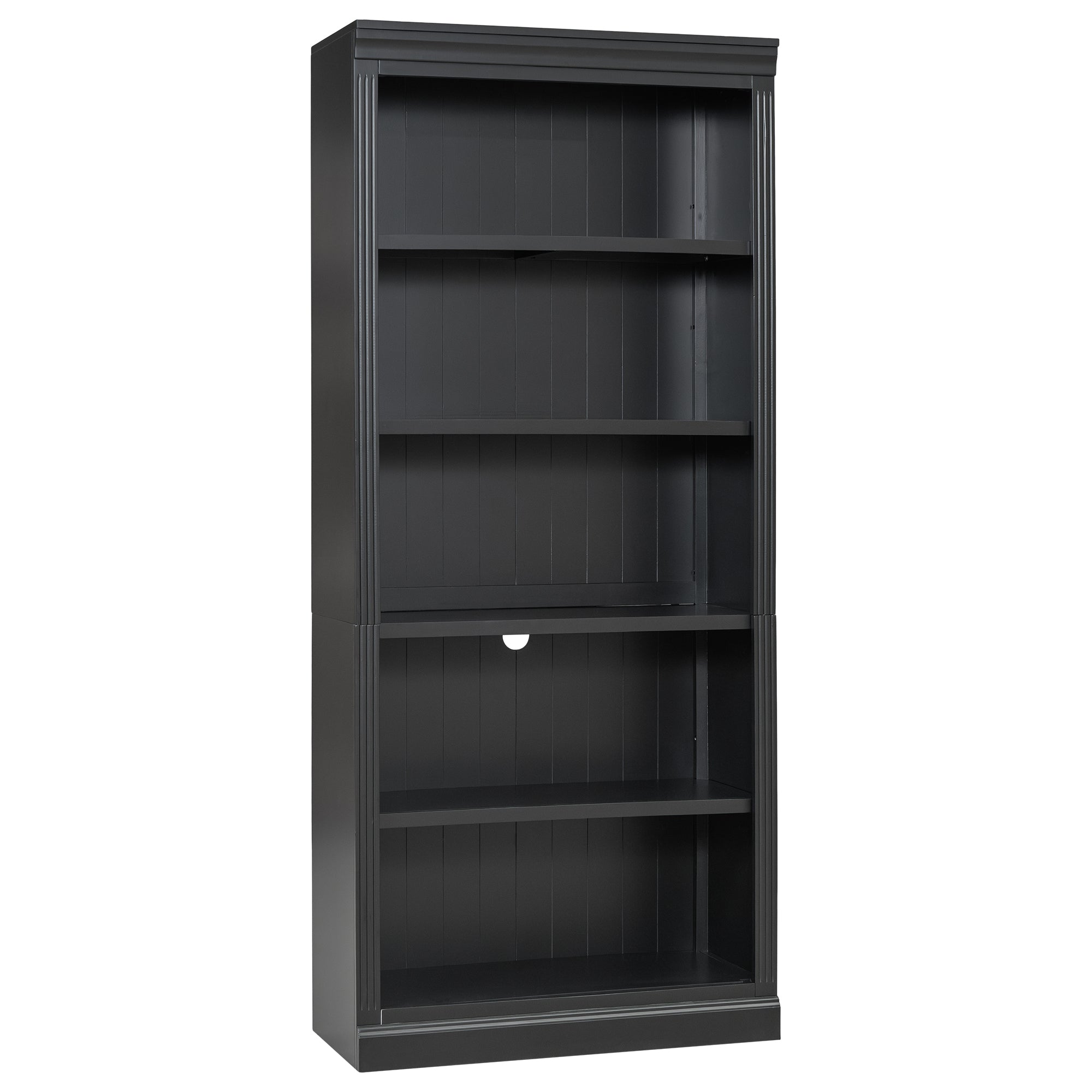 83.4' Tall Wood Bookcase with light strip,5-Tier Decor Bookshelves with Adjustable Shelves,Storage Organizer for CDs/Books/Mo