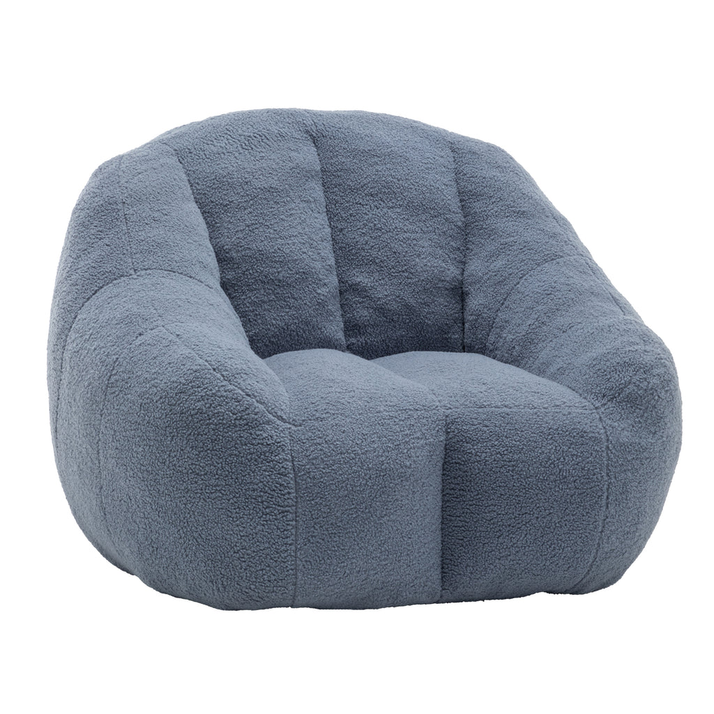 Comfy Bean Bag Chair with Memory Foam Filler – Tufted Soft Stuffed Bean Bag Sofa for Dorm, Apartment, or Living Room – Light Blue - Grand Goldman Shop