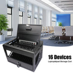 16 Bay Charging Cabinet for Laptop, Chromebook, Locking Charging Station-Black - Grand Goldman