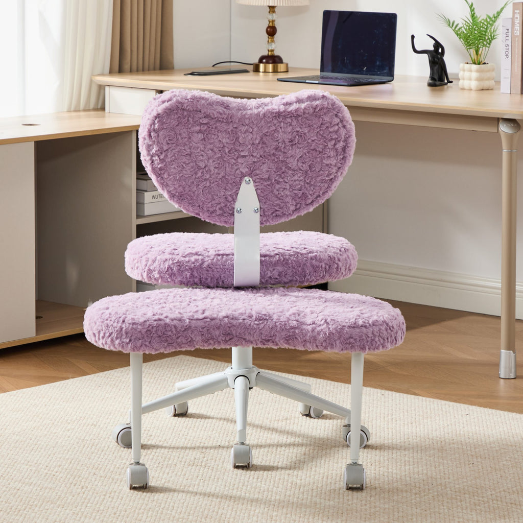 Artificial rabbit hair Meditation Chair Plus, Cross Legged Chair with Wheels, ADHD Chair, Criss Cross Desk Chair with Lumbar 