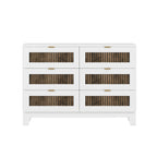 4-Pieces Bedroom Sets, Queen Size Farmhouse Platform Bed with Wooden Strip Stickers Decoration, Storage Nightstand and Dresser with Metal Handle, White(Old SKU: HL000191AAK) - Grand Goldman Shop