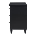 U_STYLE 28''painted Nightstand with 3 Drawers and Smooth Gliding Rails ,Simple Bedside Cabinet with Metal handle, Minimalist Sofa Side Table with rubber legs for Bedroom Sofa Couch Office - Grand Goldman Shop