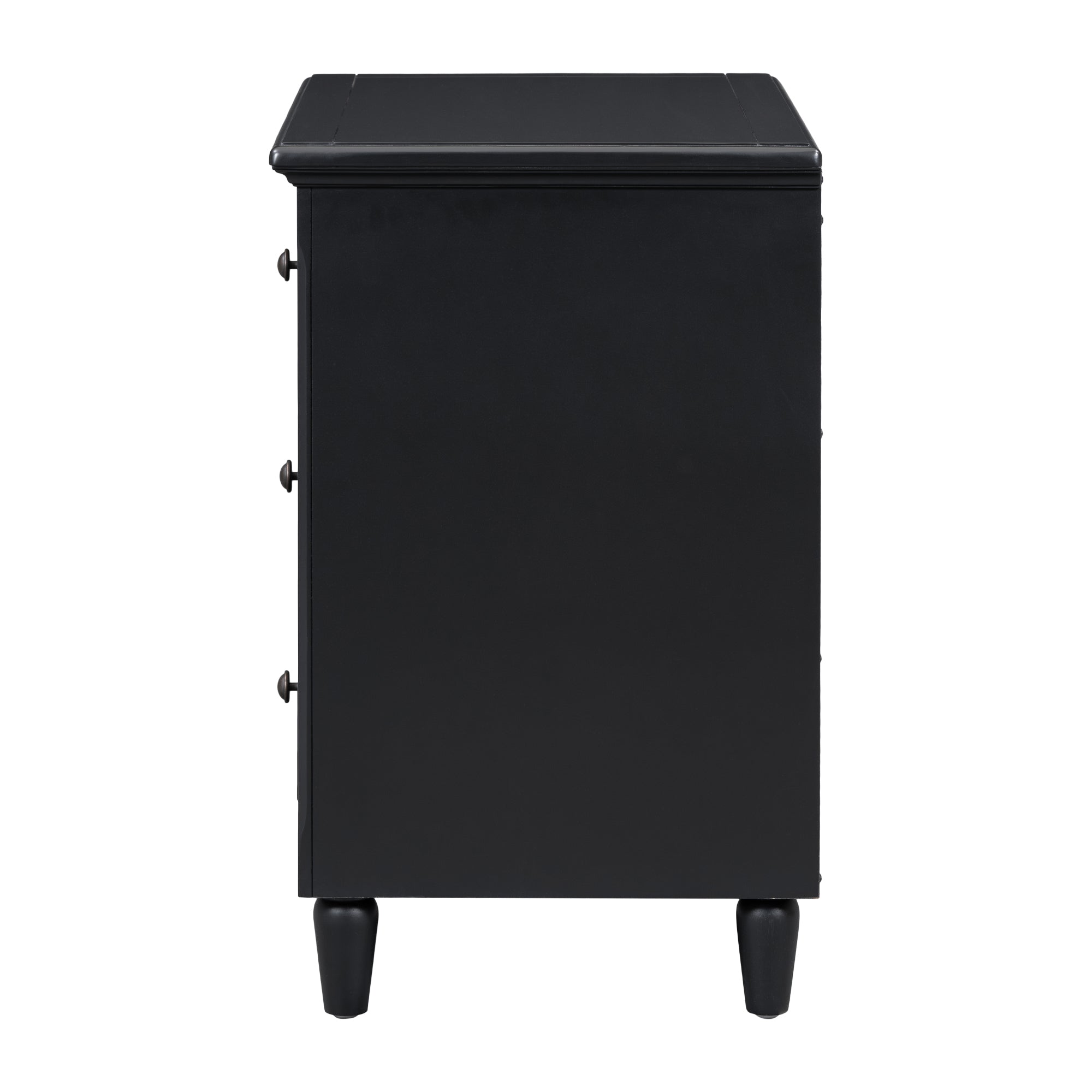 U_STYLE 28''painted Nightstand with 3 Drawers and Smooth Gliding Rails ,Simple Bedside Cabinet with Metal handle, Minimalist Sofa Side Table with rubber legs for Bedroom Sofa Couch Office - Grand Goldman Shop