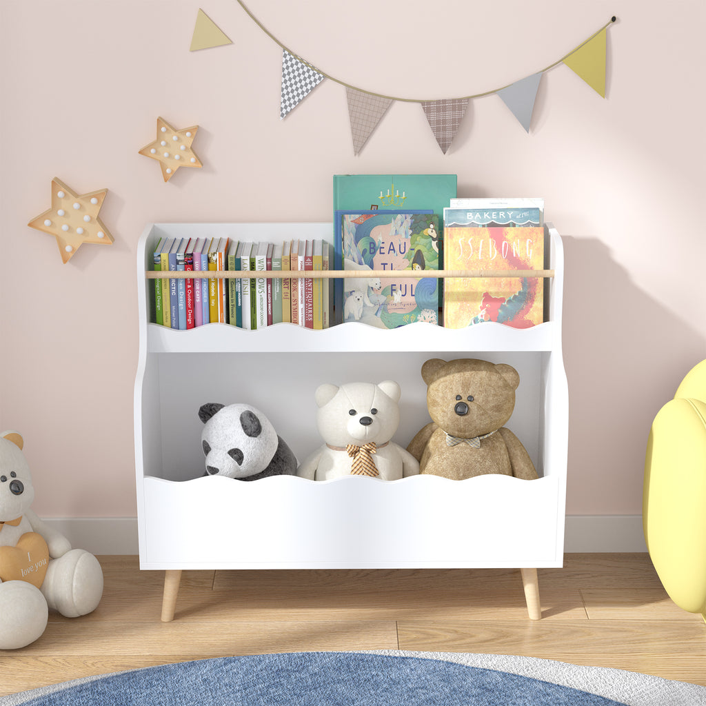 Kids Bookcaes, Children Book Organizer, toy Storage Cabinet Organizer, White | Premium Home Decor - Grand Goldman