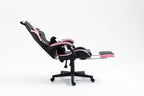 Cute Cat Gaming Chair with Paw Lumbar Cushion, PC Video Gamer Chair for Girl Teen Woman (Black) | Premium Home Decor - Grand 