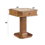 Galini Walnut Finish Game Table (Reversible Game Tray) - Grand Goldman