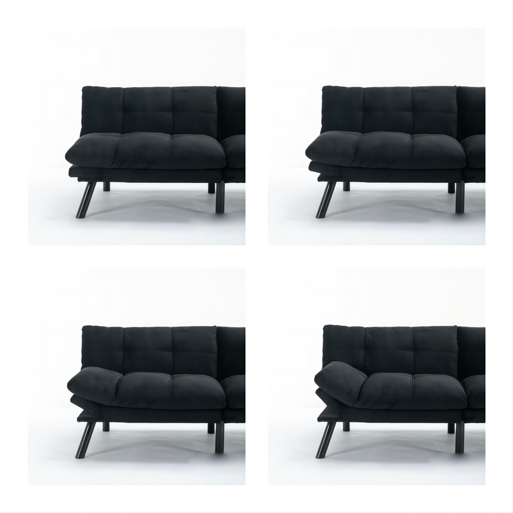 Black Convertible Folding Modern sofa Bed - Grand Goldman Shop