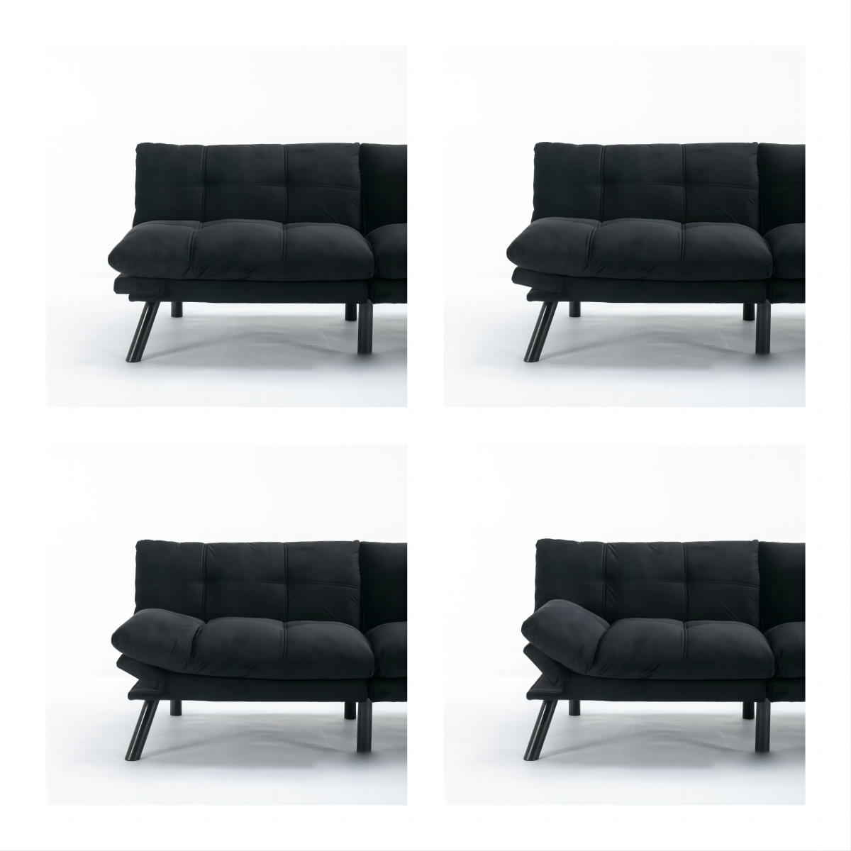 Black Convertible Folding Modern sofa Bed - Grand Goldman Shop