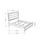 MIRAGE White 5PC King Bedroom Set with Rubber Wood and Slats - Grand Goldman Shop