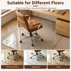 CLEAR Irregular Tempered Glass Chair Mat 36X47 INCH | Premium Home Decor - Grand Goldman
