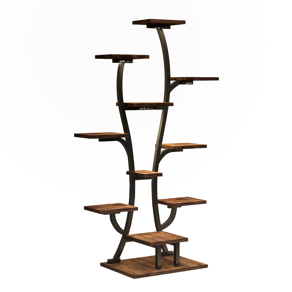 (Vase Shape) Plant Stand Indoor with Grow Lights, Indoor Plant Shelf, Metal Plant Flower Holder Stand, Vase Shape Plant Rack for Home, Patio, Plant Stand, Plant Stand Indoor - Grand Goldman Shop