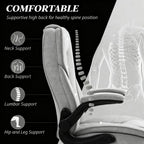 High-Back Office Chair, Adjustable Ergonomic Design for Home & Office | Premium Home Decor - Grand Goldman
