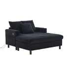 UNITED WE WIN Modern Corduroy Oversized Recliner Sofa with Deep Seat, 3 Pillows, USB Charging, RGB LED Light Strip, Cup Holder, Side Pocket - Suitable for Living Room and Bedroom - Grand Goldman Shop