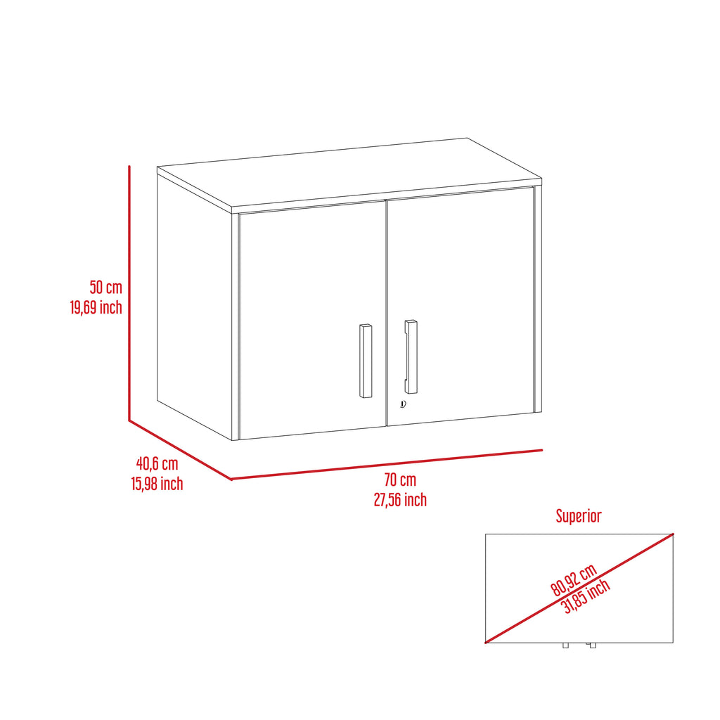 Wall Storage Cabinet Lions, 3 Shelves, Double Door, Black Wengue Finish - Grand Goldman
