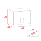 Wall Storage Cabinet Lions, 3 Shelves, Double Door, Black Wengue Finish - Grand Goldman