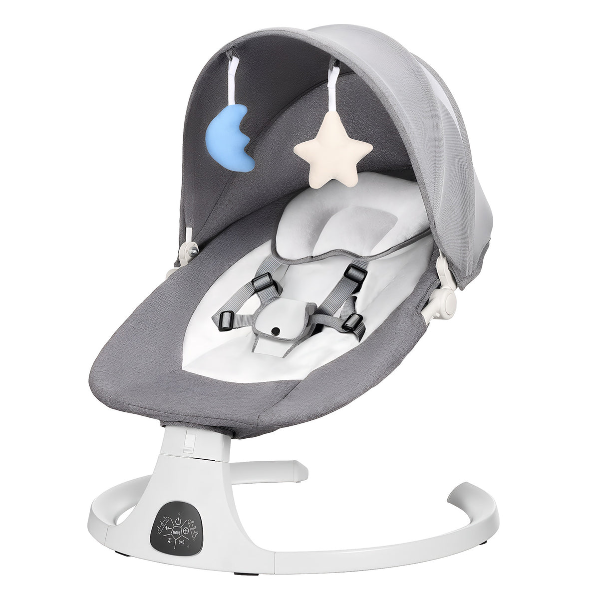 Baby Swing Infant Swing Electric Toddler Baby Rocker Portable for Newborn Boy Girl, 5 Natural Motion Speeds with Remote Contr