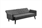 72' Sleeper Sofa Bed - Convertible Folding Backrest to Full Bed with Cup Holder & Drop-Down Table - Space Saving Linen Sofa for Small Spaces - Easy Assembly, Dark Grey - Grand Goldman Shop