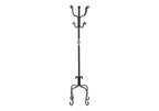 Coat Rack, Hall Tree, Free Standing, 8 Hooks, Entryway, 74'h, Bedroom, Black Metal, Transitional - Grand Goldman Shop