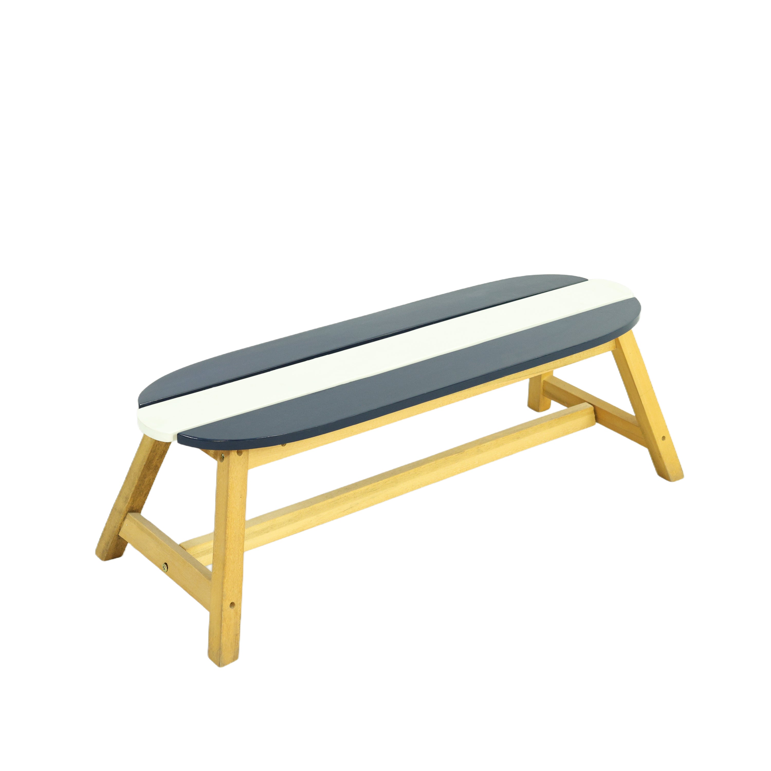 Naturally Playful Kids Picnic Table with Umbrella, Indoor/Outdoor Fun, Dark Blue Poplar Wood - Grand Goldman